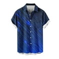 thumbnail image 5 of Arnsht (S-5XL) Big and Tall Men's Cotton Linen Shirts Lapel Button Down Short Sleeve Dress Shirt Casual Summer Shirt Tops Blue M, 5 of 6