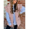thumbnail image 3 of Winter Women's Button Down Puffer Vests Ruffle Sleeve Padded Gilet with Pockets, 3 of 7