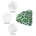 thumbnail image 3 of Yiaed Leopard print St. Patrick's Day Print Winter Beanie for Men Women, Fleece Lined Beanie Soft Warm Knit Hat Ski Stocking Cuffed Ca, 3 of 6