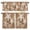 Brown, variant on 3 Piece Kitchen Curtains and Valances Set Purple Starfish Cafe Curtains 24 Inch Length Coral Shell Ocean Vintage Coastal Valance & Tier Curtain for Living Room Bedroom Small Window 54"x18"+27"x24"*2