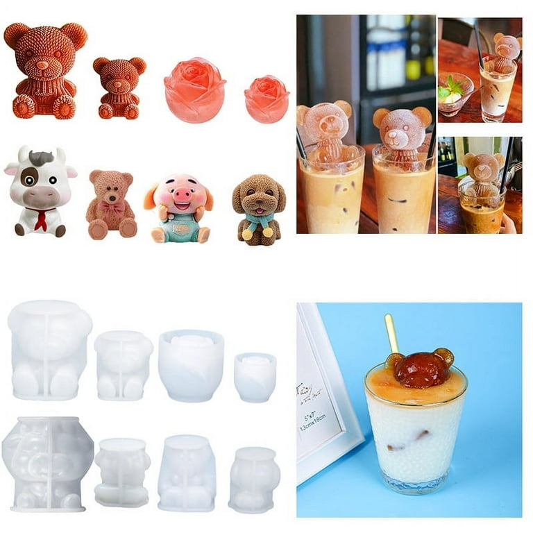  Yamteck Tiger Ice Mold 2 Pack, Ice Cube Trays Molds to Make  Lovely 3D DIY Drink Ice Coffee Juice Cocktail. Tiger Silicone Soap Candle  Chocolate Mold for Halloween Christmas Party Cake
