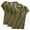 Army Green, variant on ibuvkizy Womens Summer Tops 2PCS Womens Built in Bra T Shirt Padded Active Yoga Plus Size Tops Solid Color Crew Neck Short Sleeves Blouses Soft Pajama Casual Workout Shirts