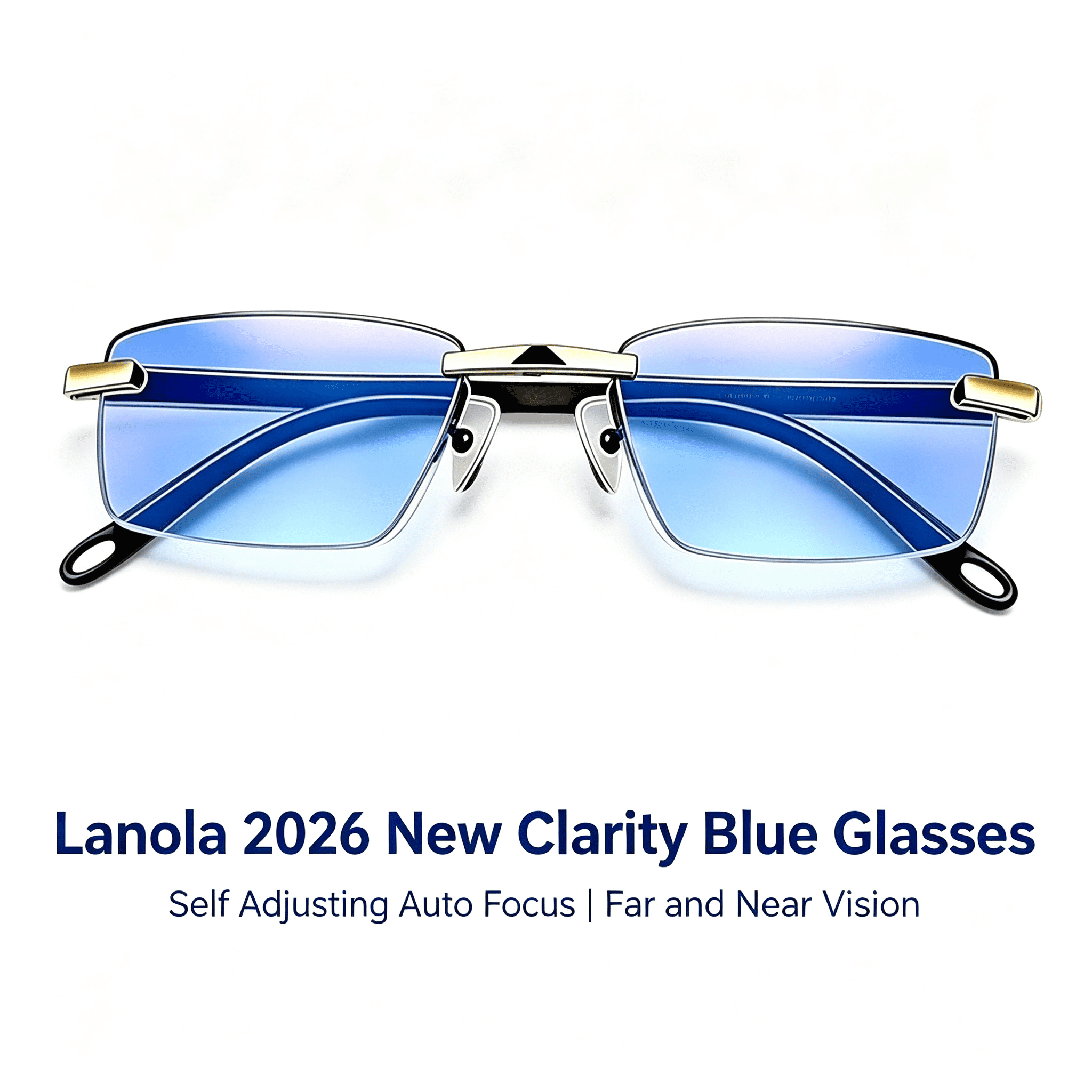 Lanola 2026 New Clarity Blue Glasses Self Adjusting, Auto Focus Glasses Self Adjusting, Self Adjustings Glassess Far and Near