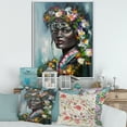 thumbnail image 2 of Designart 'Portrait Of Traditional African American Woman' Modern Framed Canvas Wall Art Print, 2 of 5