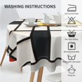 thumbnail image 3 of Color Art Style Round Tablecloth 60 Inch Polyester Table Cover Kitchen Dinning Washable Indoor Outdoor Party Wedding Picnic Holiday, 3 of 5