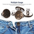 thumbnail image 3 of MasteelfCA 20 Pcs Boutons de Jean Réglables Détachables Remplacement de Boutons de Pantalon pour Tenseur de Taille, 3 of 8