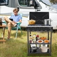 thumbnail image 2 of YIYIBYUS 5 Burners Natural Gas Stove Freestanding Portable Natural Gas Stove for Outdoor Activities Such As Camping, Fishing, Rv Travel,Black, 2 of 12