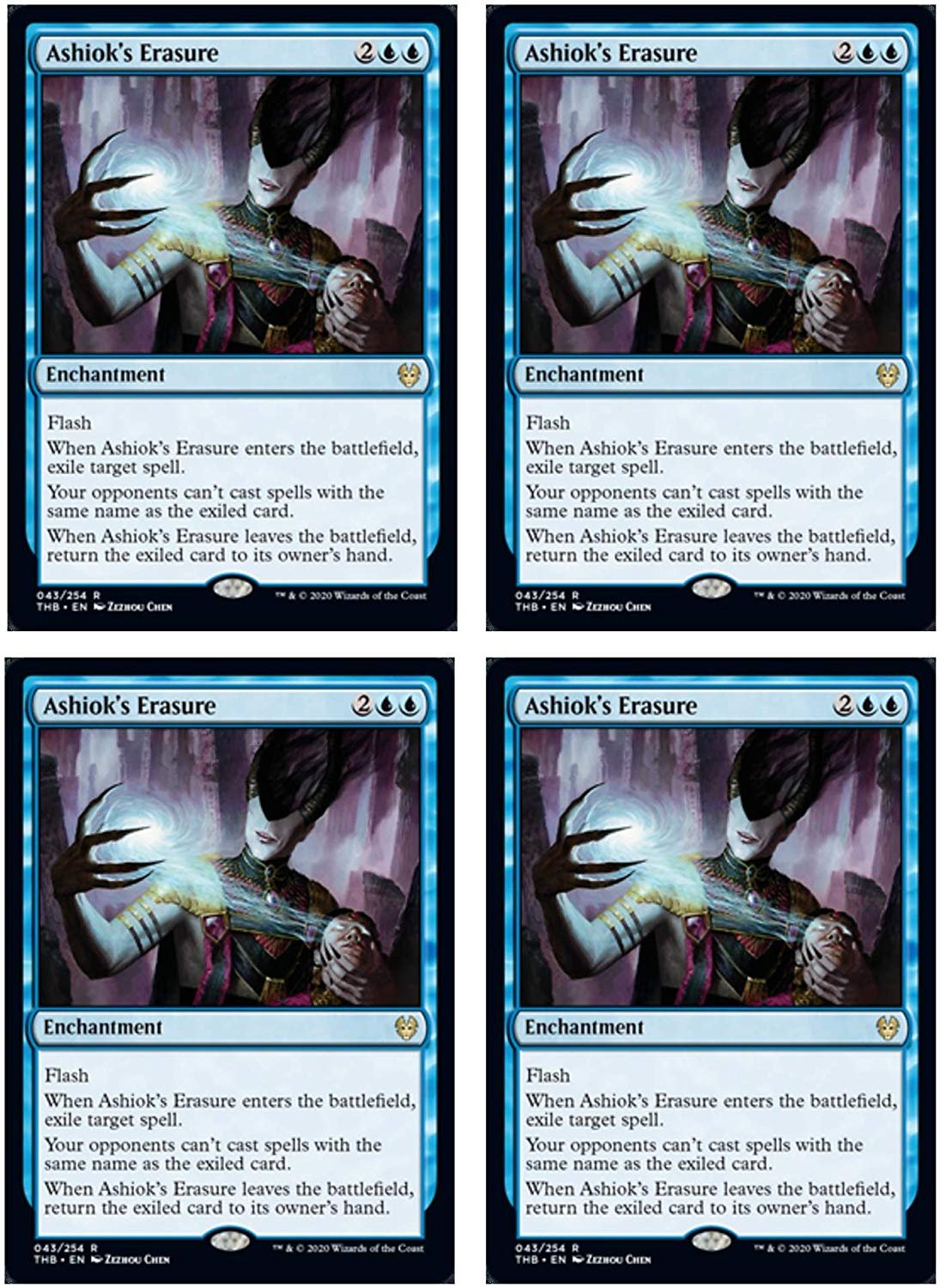 Magic The Gathering Ashiok's Erasure Theros Beyond Death x4 Card