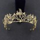 thumbnail image 3 of Zhuge Tiara de boda para novia, diadema de princesa, corona nupcial, joyería para el cabello con diamantes de imitación de cristal, decoración para novia, cumpleaños, graduación, boda (oro), 3 of 5