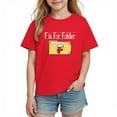 thumbnail image 5 of Kids T-Shirt for Girls Red Cotton | Educational Alphabet Graphic Tee F is for Folder | Soft Short Sleeve Crew Neck Top,Size 4 T, 5 of 9
