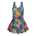 thumbnail image 6 of DISNIMO Palm Tree Printed Girls' One Piece Swimsuit Hawaiian Summer Bathing Suit for 3-13 Years Sleeveless Swim Dress for Kids, 6 of 8