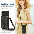 thumbnail image 6 of Nalacover Wallet Crossbody for iPhone X/XS Phone Case with Lanyard Strap Credit Card Holder, PU Leather Protective Handbag Purse Kickstand Bling Diamond Cover Women Girl, Black, 6 of 10