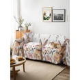thumbnail image 3 of Easter Couch Cover, Spring Cute Rabbit Eggs Botanical Flowers Rose Sofa Cover Blanket for 2 Seat Cushion, Sectional Sofa Slipcover Furniture Protector for Living Room Bedroom 71''x102'', 3 of 9