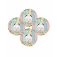 thumbnail image 7 of 13 Inch Round Placemats Set of 4, Easter Non Slip Heat Insulation PP Table Mats, Spring Colorful Bunny Eggs Flower Wood Grain Washable Place Mats for Kitchen Dining Party Table Decor, 7 of 7