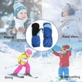 thumbnail image 5 of HNMKIU Outdoor Windproof Winter Warm Kids Ski Gloves for Boys and Girls Snowboarding Mittens One Size Youth Cold Weather Blue,5-9 Years, 5 of 6