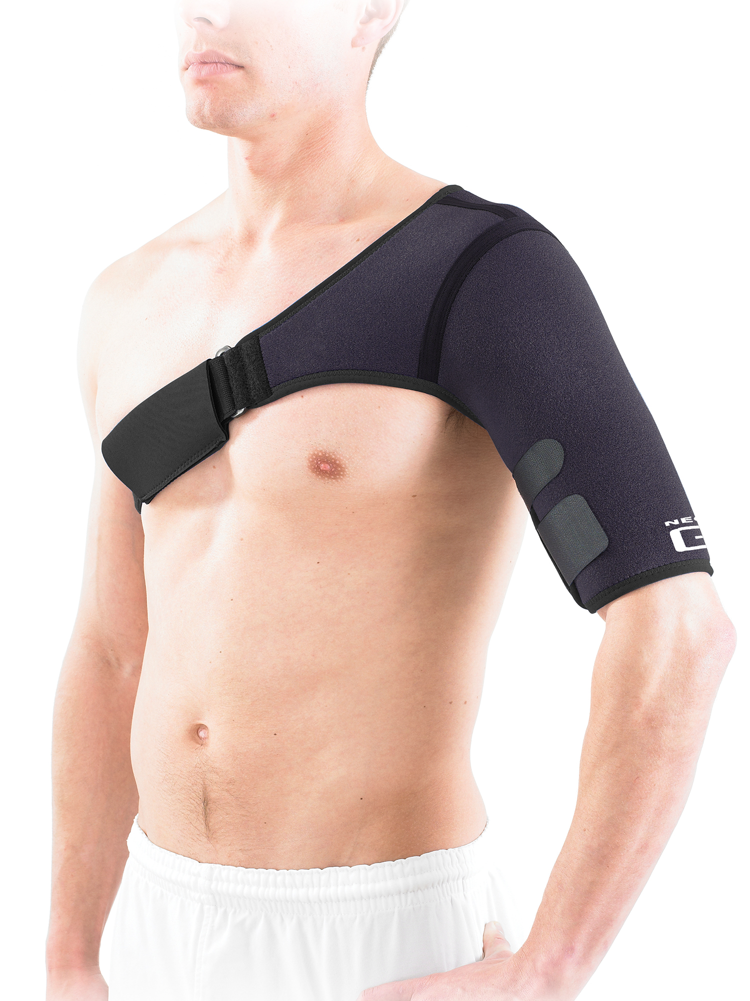 NEO G EASY-FIT ADJUSTABLE NEOPRENE SHOULDER SUPPORT BRACE, ONE SIZE FSA/HSA ELIGIBLE