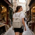 thumbnail image 3 of Large Capacity Backpack Nylon Commuting Backpack with Two Shoulder Straps and Multiple Compartments 11.02 in x 9.06 in x 4.33 in, 3 of 6