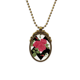 thumbnail image 1 of Rosa Roja dibujo arte vegetal Collar Colgante Vintage de bronce antiguo de joyeria de lujo de regalo Unbranded  M, 1 of 3