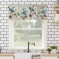 thumbnail image 4 of Blue Broccoli Valances for Windows Vintage Flowers Victorian Style Rod Pocket Curtain Valance Window Treatment Short Curtains for Kitchen Living Room, 42"x18", 4 of 5