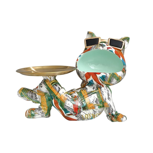 Figura de perro de resina, organizador de escritorio con forma de animal, para guardar joyas y baratijas. 278x165x205cm