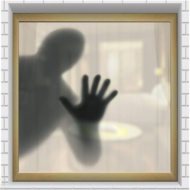 Pegatinas de Pared de Halloween Jwz240626001 | Pegatinas de Pvc de Terror con Cristales Oscuros de 47 X 32 Cm | Decoración de Halloween Extraíble E Impermeable para Paredes, Espejos y Muebles | para