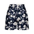 thumbnail image 3 of Hvot&aat Women's Summer Printed Beach Shorts Comfy Drawstring Casual Elastic Waist Shorts Wide Leg Shorts, 3 of 4