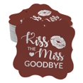thumbnail image 1 of Inkdotpot Real Silver Foil Kiss The Miss Goodbye Bridal Shower Tags Favor Bracket Shape Hang Pack Of 50 Paper Tags, 1 of 7