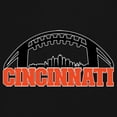 thumbnail image 3 of Cincinnati Skyline Football Long Sleeve T-shirt Bleed Orange and Black Game Day Fantasy League Champions Tailgating, 3 of 7