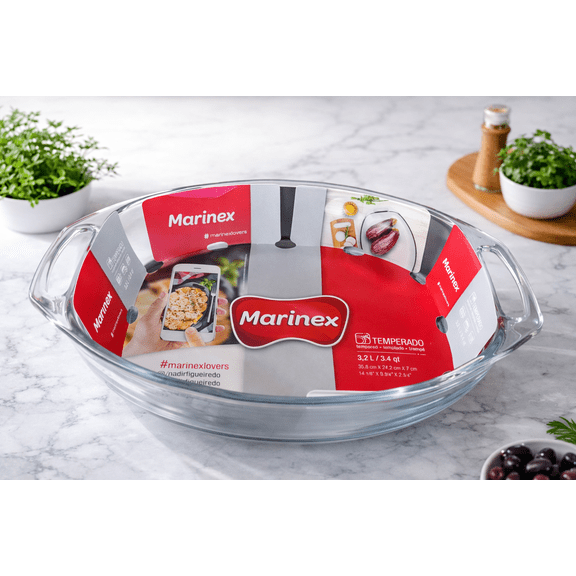 Marinex Tempered Glass 3.4 Quart Baking Dish.