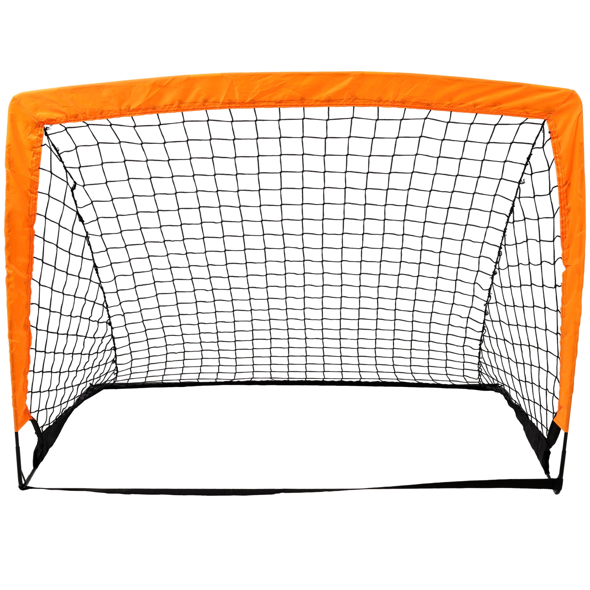 Leumius 2 Pack Soccer Goal,Pop Up Portable Soccer Nets for Kids Youth Adults,Indoor + Outdoor Soccer Goals for Backyard Games & Soccer Training,4' x 3',Orange
