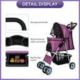 thumbnail image 7 of YRLLENSDAN 4 Wheels Pet Stroller for Medium Dogs, Dog Stroller Small Dogs with Cup Holder Foldable Pet Gear Pet Carriers with Wheels Cat Stroller, 7 of 7