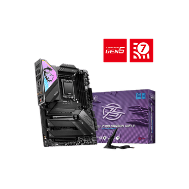 MSI MPG Z790 CARBON WIFI II - Motherboard - ATX - LGA1700 Socket - Z790 Chipset - USB-C 3.2 Gen 2x2, USB-C 3.2 Gen2, USB 3.2 Gen 2, USB 3.2 Gen 1 - Wi-Fi 7, 2.5 Gigabit LAN, Bluetooth - onboard graphics (CPU required) - HD Audio (8-channel)