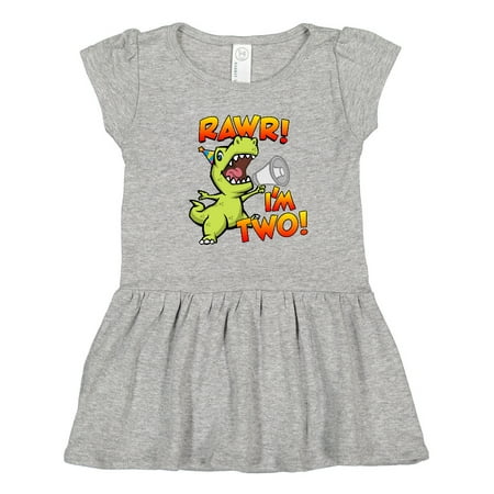 

Inktastic Rawr I m Two Dinosaur Gift Toddler Girl Dress
