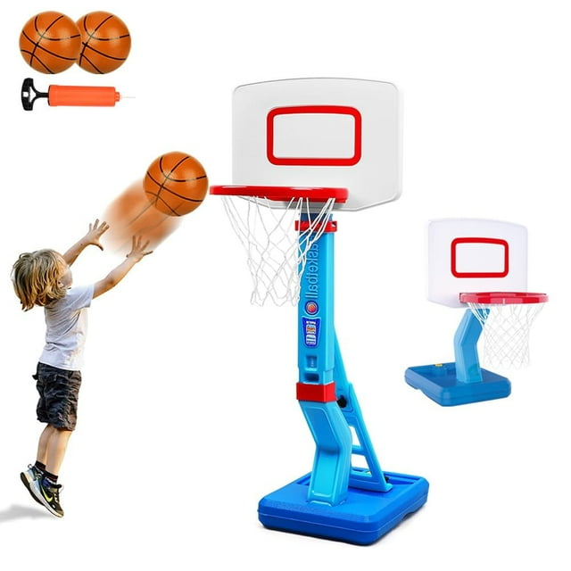 Panier de Basketball pour Tout-Petits Hauteur Réglable Panier de Basketball pour Enfants pour Jeu Intérieur Extérieur But de Basketball Portable Piscine pour Piscine Basketball
