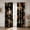 Black Flower-3, variant on Rustic Wood Barn Door Blackout Curtains, Farmhouse Rural Wood Plank Wooden Door Home Bedroom Living Room Decor Grommet Window Drapes 2 Panel Set, 52"x84"