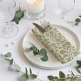 thumbnail image 3 of Cloth Napkins Set of 4 - 20x20 Inches, Green Floral Washable Reusable Table Napkins, Vintage Rustic Botanical Spring Soft & Absortbent Dining Napkin for Party Wedding Hotel Restaurant, 3 of 8