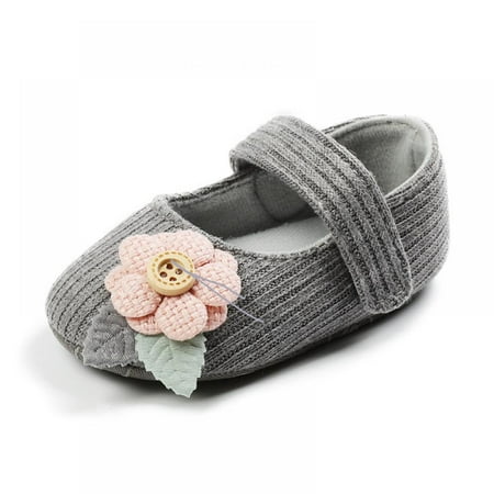 

Baby Girl Flower Design Anti-Slip Casual Breathable Sneakers Toddler Soft Soled Walking Shoes for 0-12M Girls