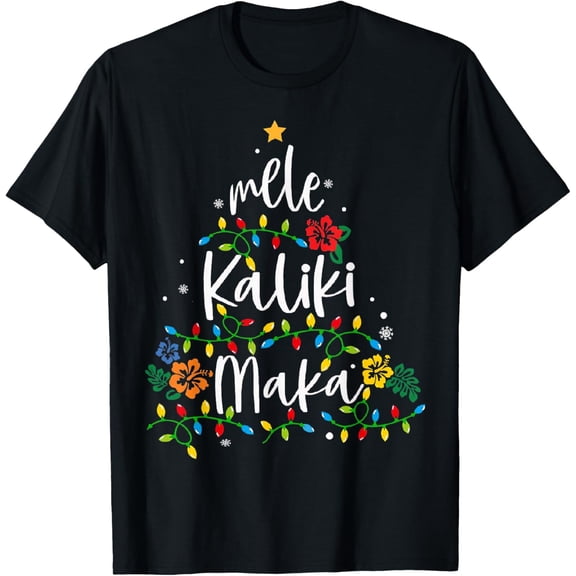 Mele Kalikimaka Hawaiian Island Beach Christmas T-Shirt- American fashion hot selling casual retro high quality 100% cotton T-shirt 1 piece