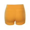 thumbnail image 3 of A2Y Women's Basic Solid Premium Cotton High Rise Bike Shorts Dark Mustard 1XL, 3 of 6