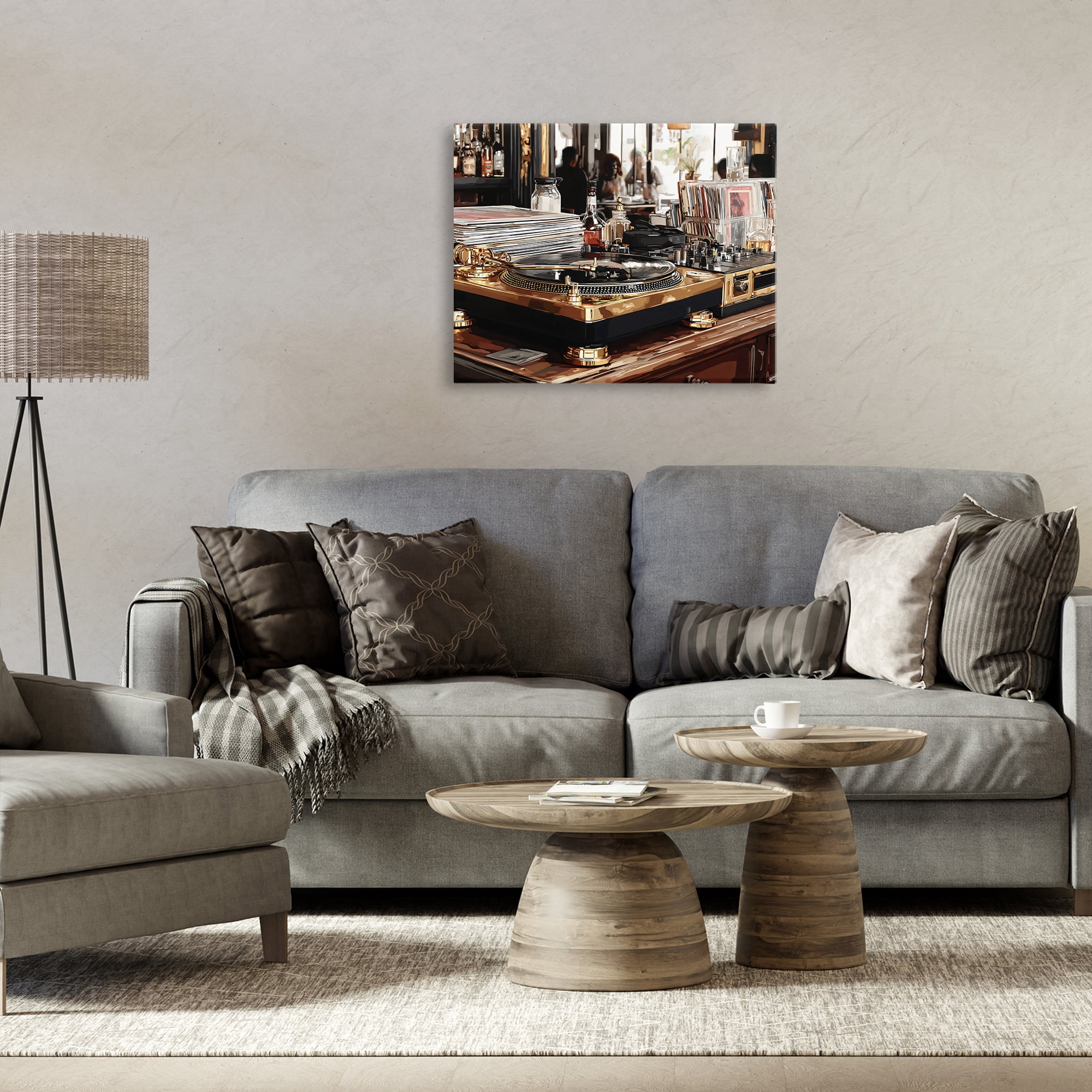 Stupell Industries Work Place Vintage Gold Turntable Canvas Wall Art, design by Franklyn Gregory