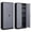 Black Grey + 2 Door-71"-2, variant on Metal Storage Cabinet, Storage Cabinet with 2 Doors and Shelves, Metal Cabinet with Lock, Small Lockable Cabinet for Home Office (Black Grey)