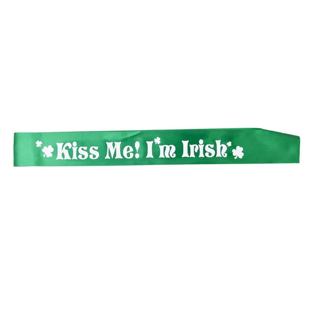 Irish Festival Green Shoulder Strap Ceremonial Band St. Patrick's Day Party Accessory Party Flags on A String And Event Tables And Chairs Bulk Event Tables And Chairs Event Tablecloth Party Flags