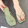 thumbnail image 2 of GERsome Women's Summer Casual Dressy Cute Flat Sandals Comfortable Sexy Square-Toe Fashion Flip Flops, 2 of 5