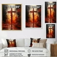 thumbnail image 4 of Designart "Calvary Crimson Cross Montage I" Christianity Floater Framed Canvas Wall Art, 4 of 5