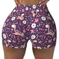 thumbnail image 2 of Goofa Cute Squirrel Floral Printed Workout Shorts Women Seamless Scrunch Butt Lifting High Waisted Gym Booty Shorts Elastic Workout Shorts-X-Large, 2 of 8