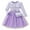 Purple, variant on Mikilon Girls Long Sleeve Dress Kids Fall Peter Pan Collar Uniform Dresses 8-12 Years