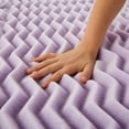 thumbnail image 3 of Lucid 2" Zoned Memory Foam Topper, Queen, 3 of 7