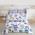 thumbnail image 2 of Homewish Science Theme Full Size Comforter Sets,Fun Chemistry Bedding Comforter Set,Colorful Flower Bedding Sets For Girl Boy,Breathable Home Decor Reversible,3 Pieces, 2 of 8