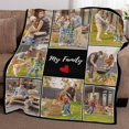 thumbnail image 4 of Picture Blankets Customized, 10 Photos Customized Blanket, Custom Picture Blankets, Gifts for Sister Dad Mom Daughter Son A Blankets, 4 of 5