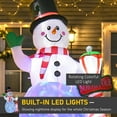 thumbnail image 4 of HOMCOM Décoration Intérieure Extérieure Gonflable de Noël Snowman avec Lumière, 4 of 10